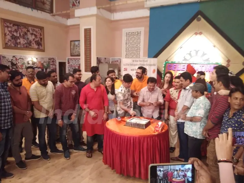 Cake Cutting with the cast of Taarak Mehta Ka Ooltah Chashmah