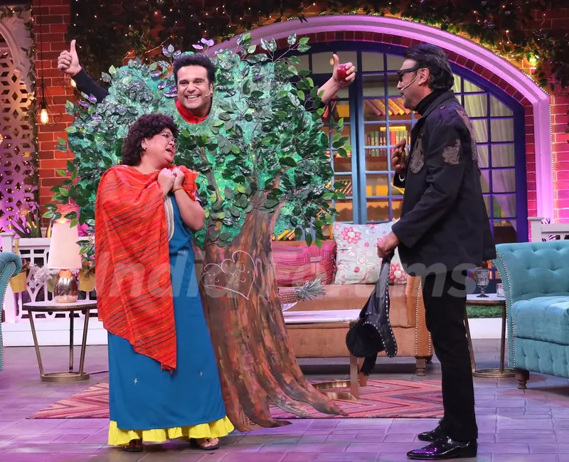 Bharti Singh, Jackie Shroff and Krushna Abhishek
