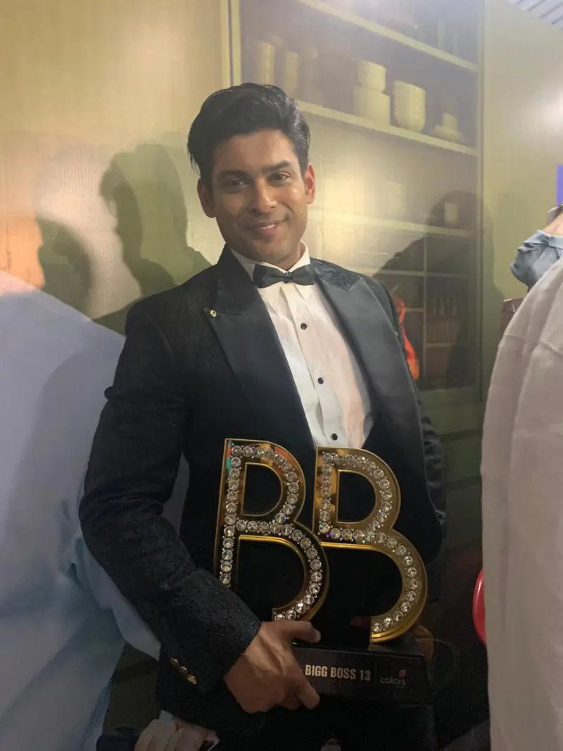 Sidharth Shukla with BB trophy