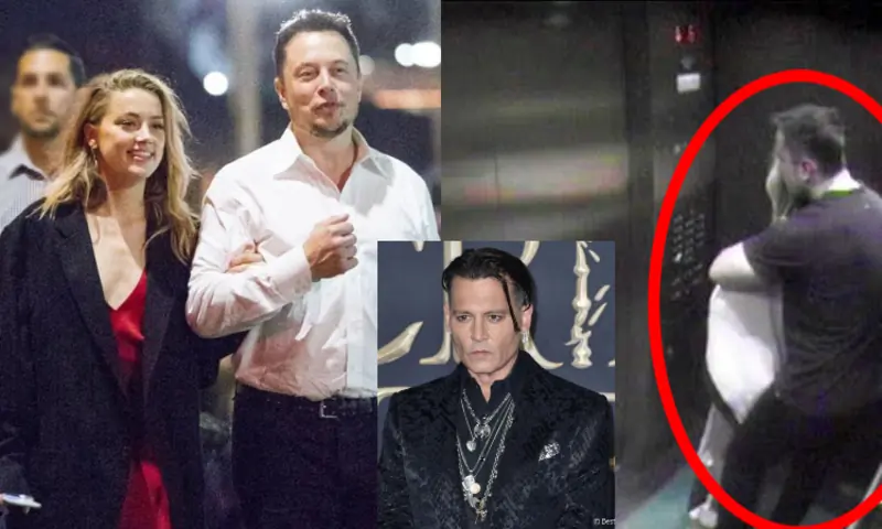 Amber Heard spotted with Elon Musk in an elevator