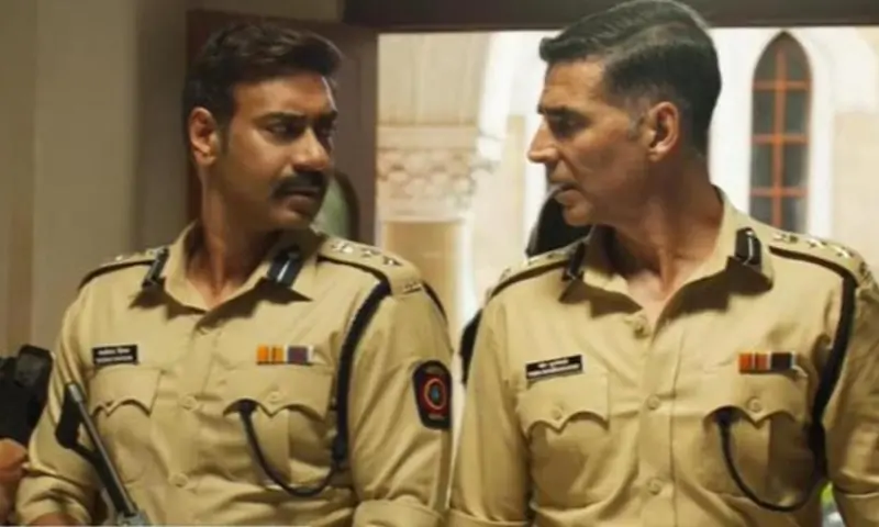 Ajay Devgn and Akshay Kumar in Singham 3