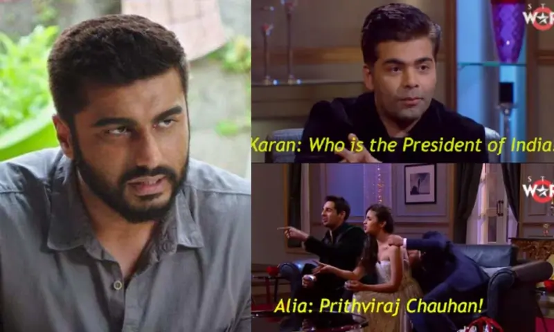 Arjun Blames Alia Bhatt’s Goof Up on Koffee With Karan for Dumb Image of Actors