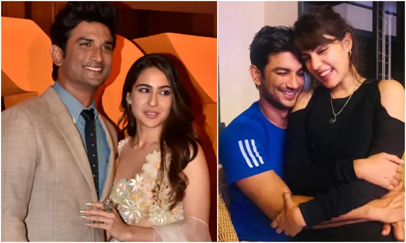 Sushant Singh Rajput with Sara Ali Khan and Rhea Chakraborty
