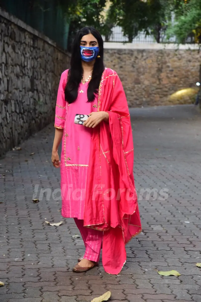 Adha Sharma snapped near Auxilium Convent High School