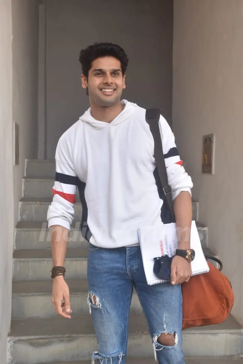 Abhimanyu Dassani snapped at dubbing studio Andheri