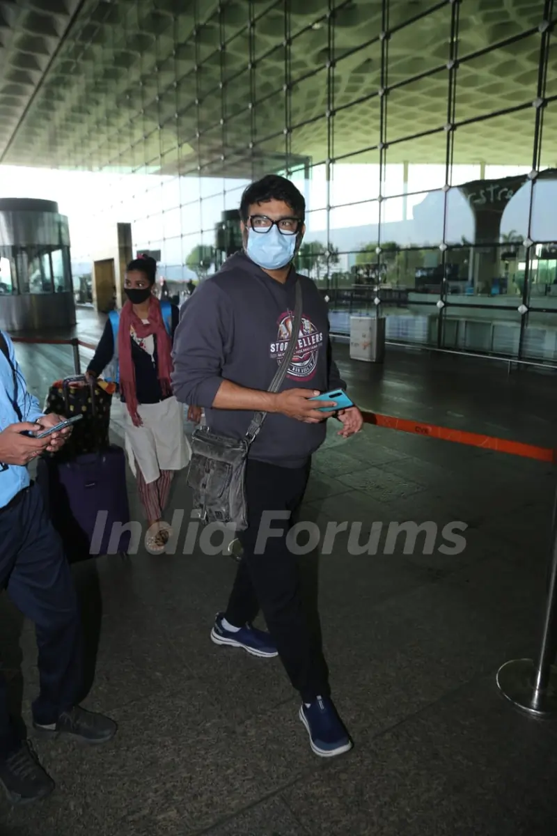 R. Madhavan snapped at airport