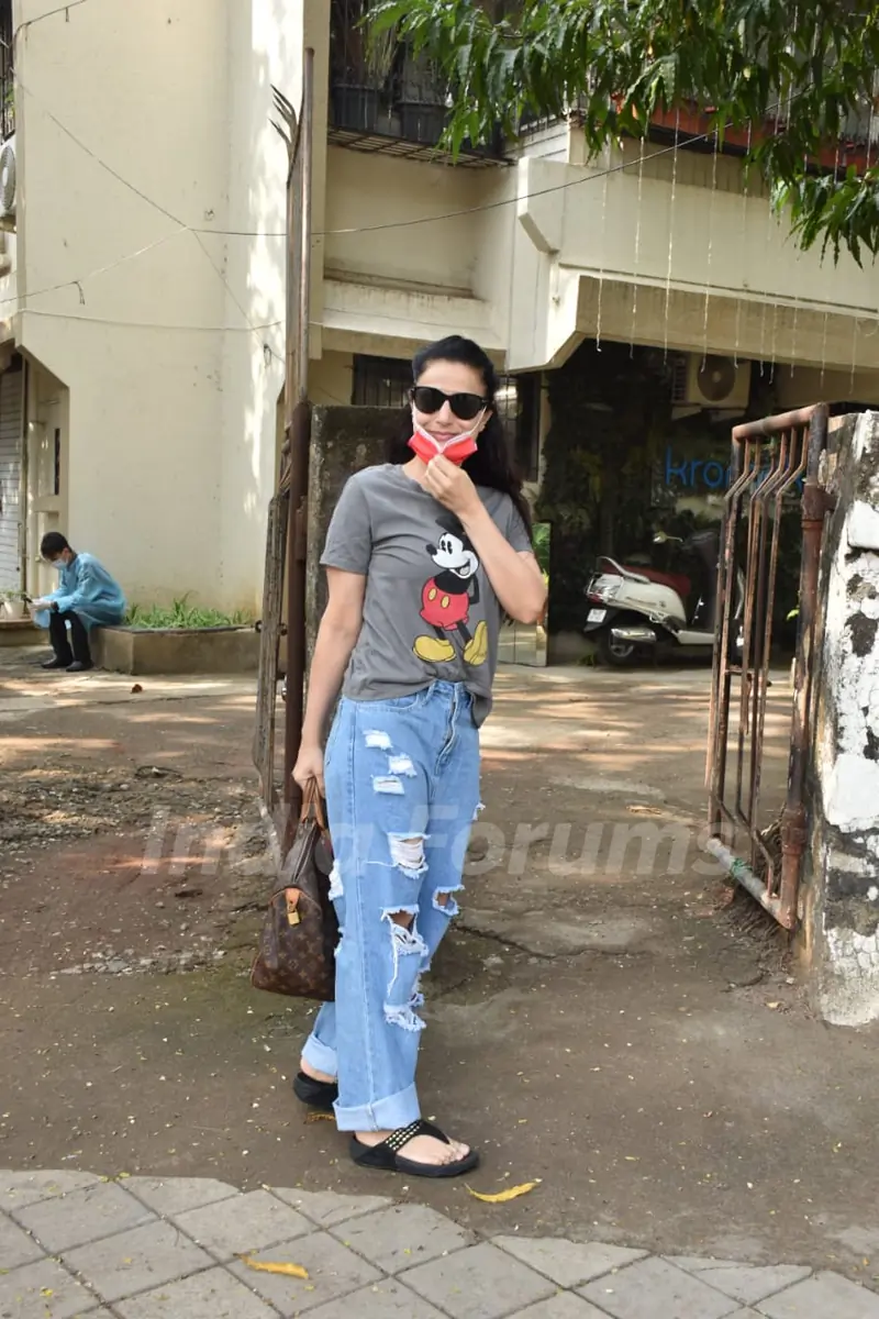 Ameesha Patel snapped in Juhu