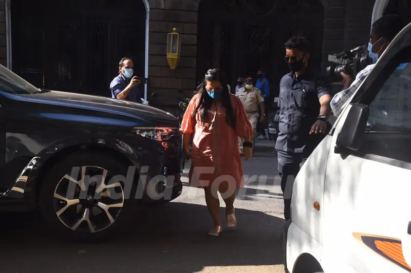 Bharti Singh and husband Harsh Limbachiya snapped outside the NCB office in Mumbai