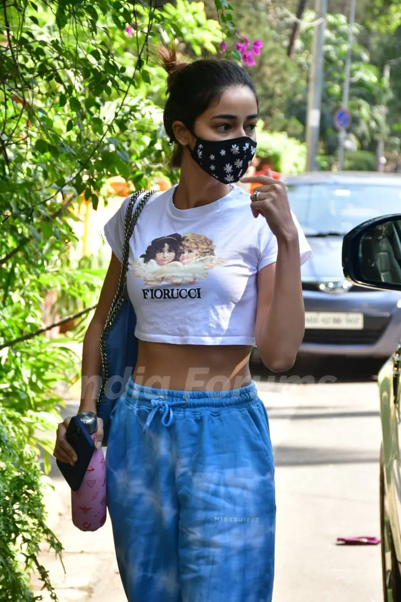 Ananya Pandey spotted at salon in Bandra
