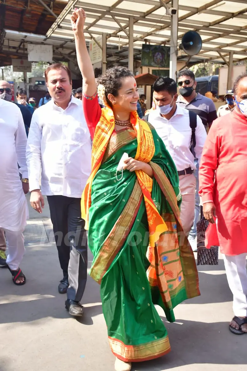 Kangana Ranaut visits Mumba Devi and Shri Siddhivinayak Temple in Mumbai