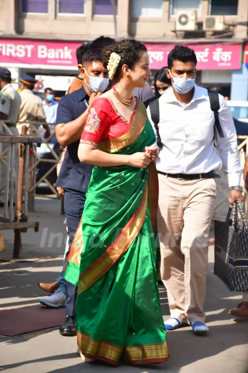 Kangana Ranaut visits Mumba Devi and Shri Siddhivinayak Temple in Mumbai