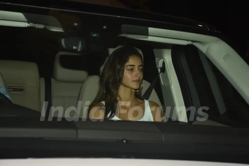 Ananya snapped arriving at Karan Johar's party