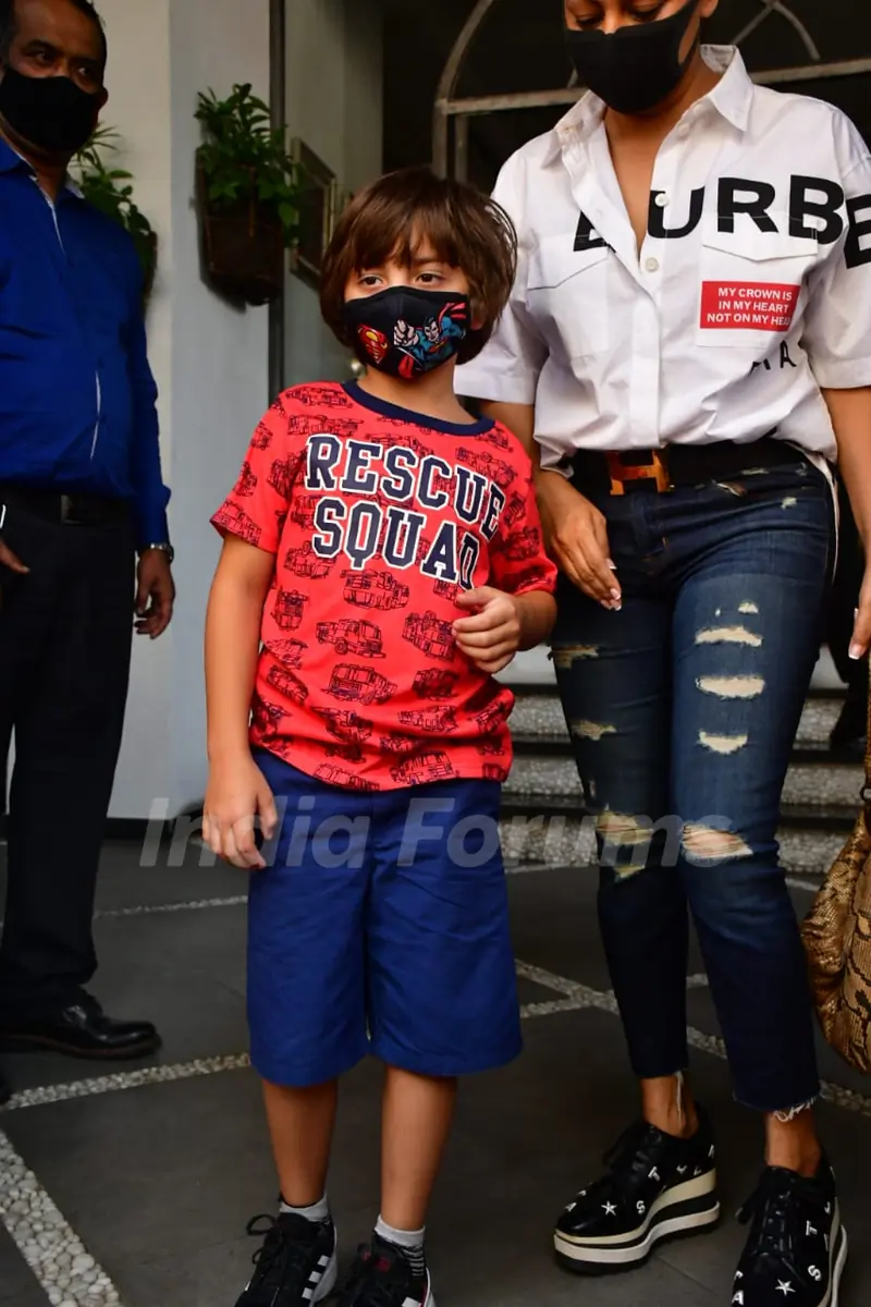 Gauri Khan with son AbRam Khan spotted at Tori restaurant, Bandra