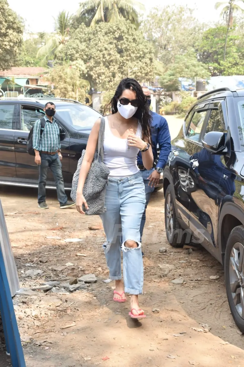 Sharddha Kapoor snapped at a studio in Versova