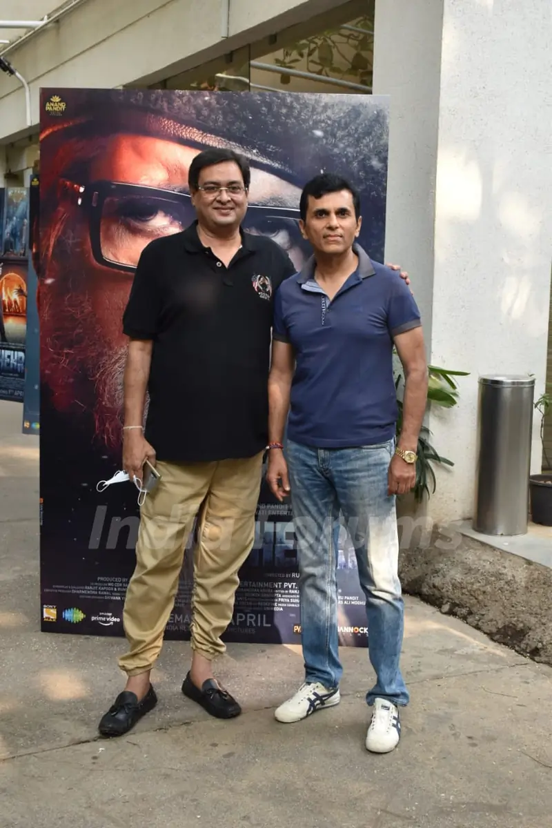 Rumi Jaffery and Anand Pandit at Chehre Trailer preview in Juhu, Mumbai