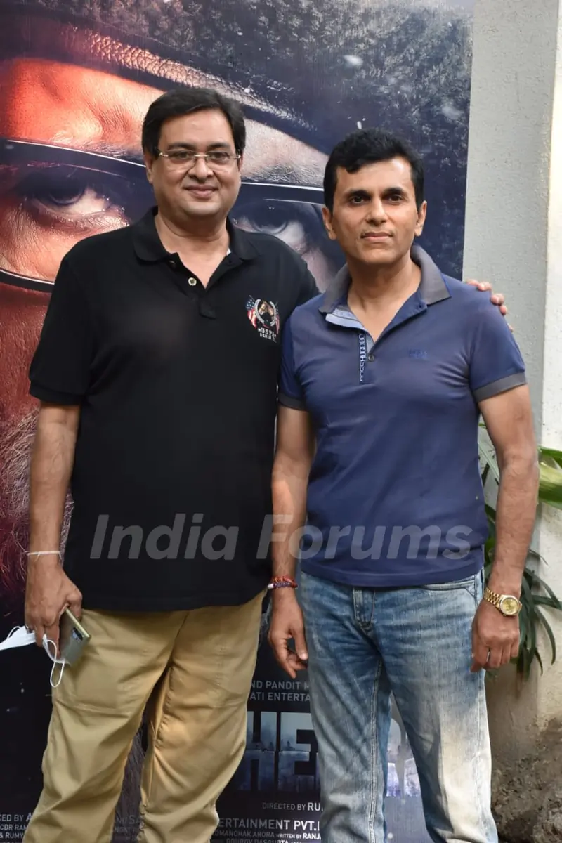 Rumi Jaffery and Anand Pandit at Chehre Trailer preview in Juhu, Mumbai