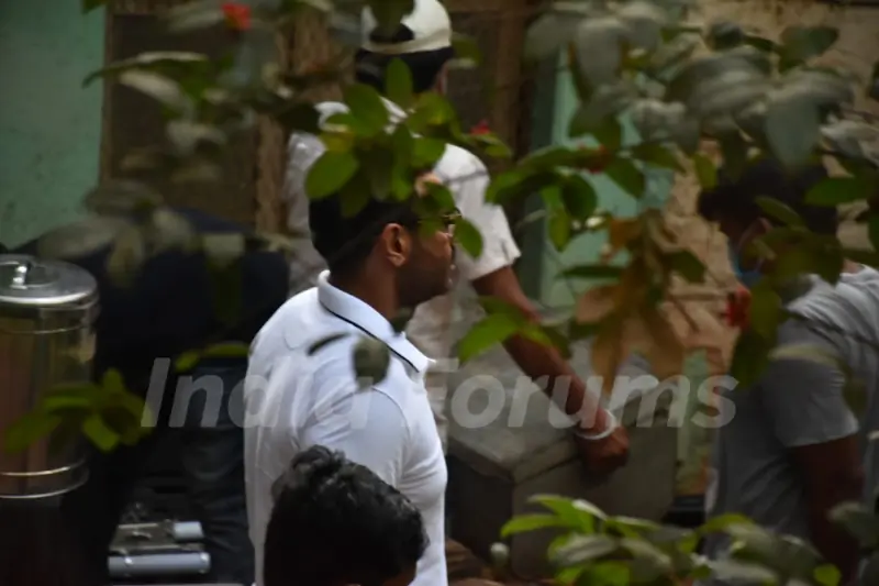 Ajay Devgn snapped at a shoot location in Bandra