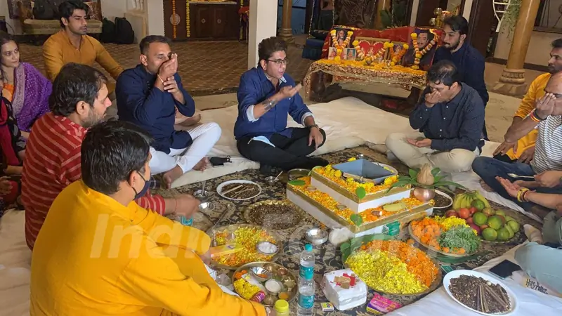 Havan on the sets of Anupamaa