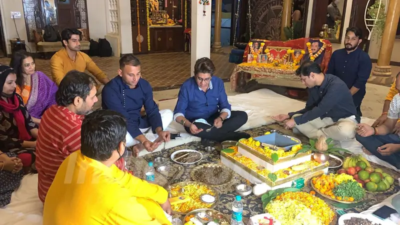 Havan on the sets of Anupamaa