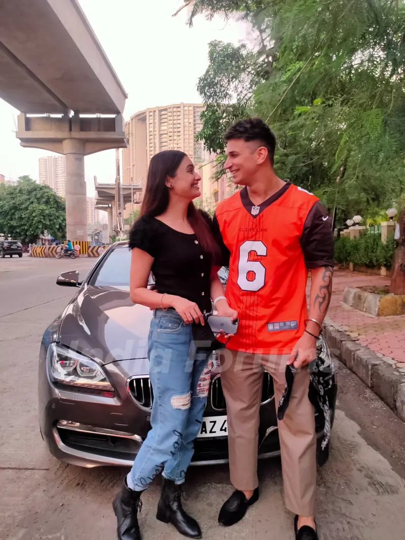Prince Narula and Yuvika Chaudhary snapped in Andheri