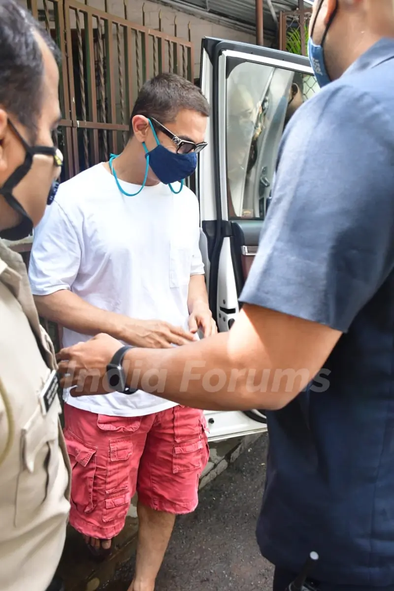 Aamir Khan spotted at a dubbing studio 
