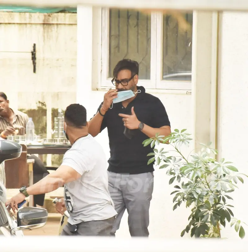 Ajay Devgn snapped at a dubbing studio in Juhu