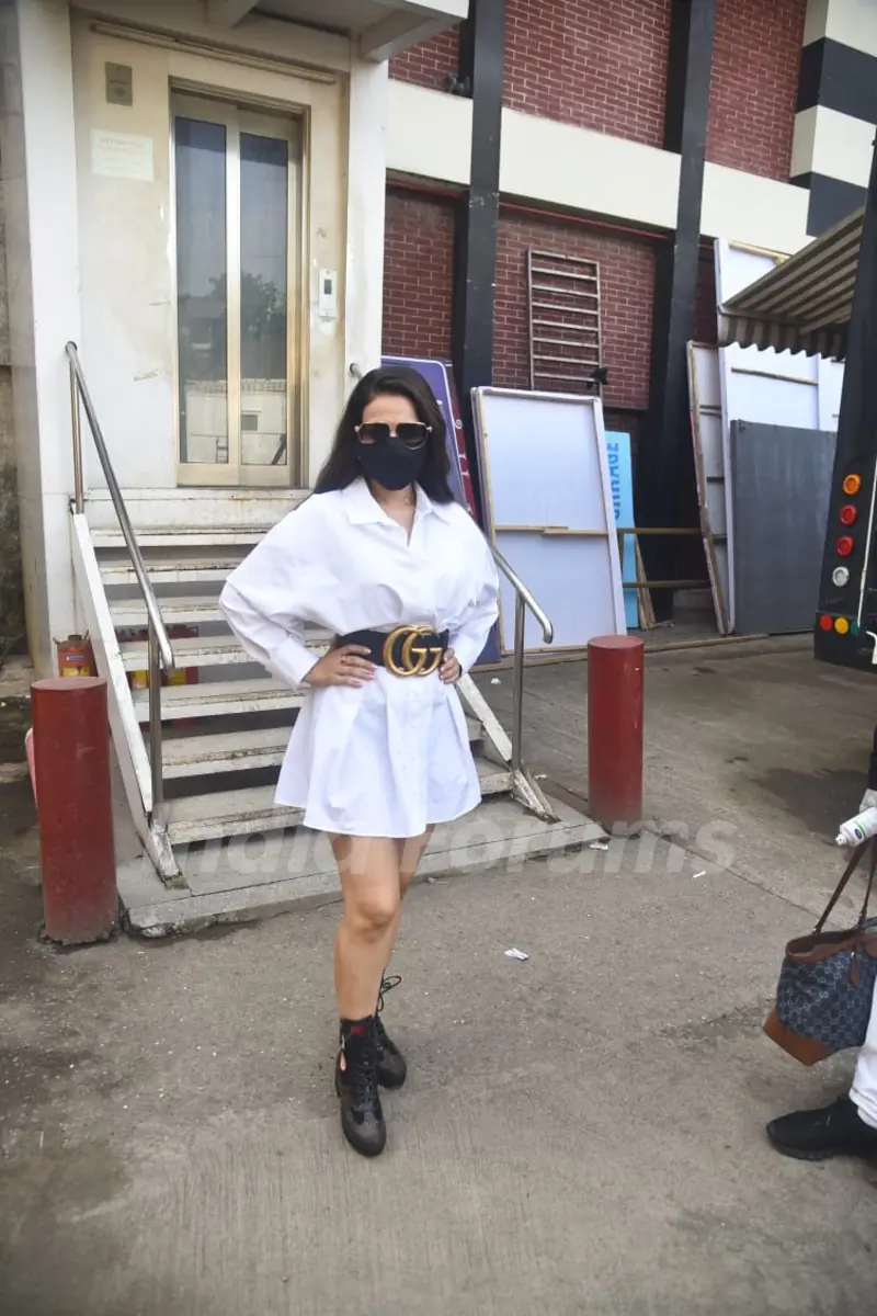 Ameesha Patel snapped at Mahurat shoot of film "Mystery of Tattoo"