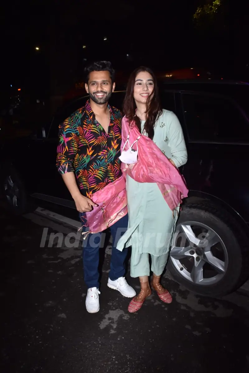 Rahul Vaidya-Disha Parmar snapped post Haldi function