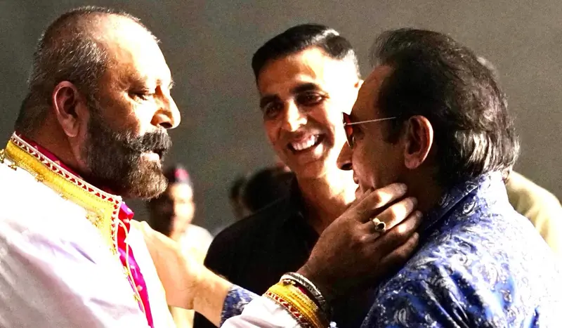 Sanjay Dutt and Gulshan Grover on 'Sooryavanshi' sets