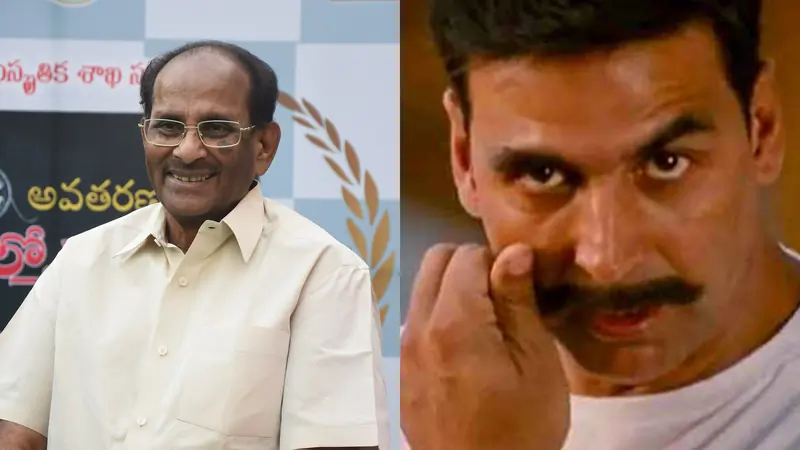 KV Vijendra Prasad and Akshay Kumar's still from Rowdy Rathore