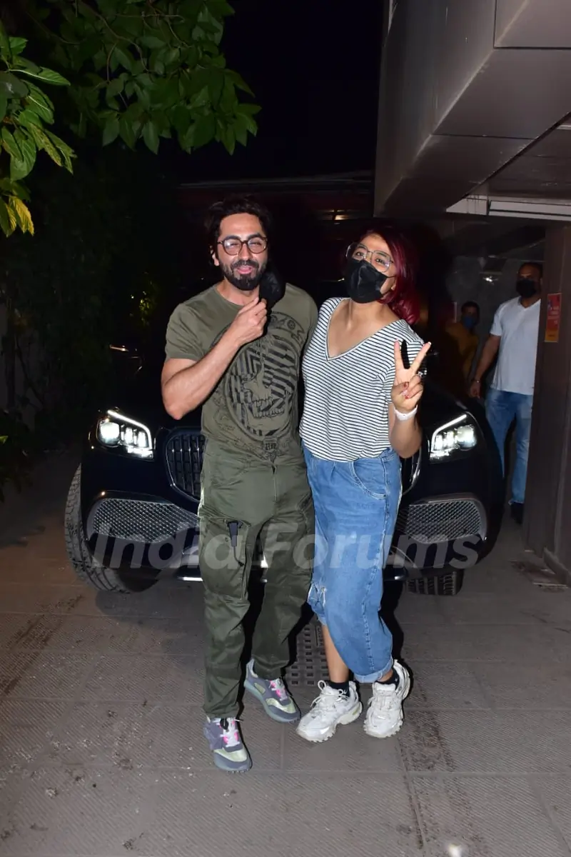Ayushmann Khurrana and Tahira Kashyap snapped in Juhu