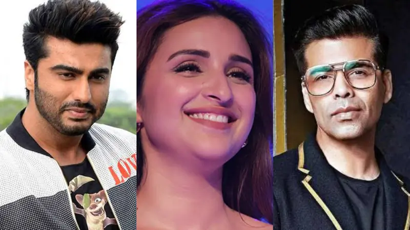 Arjun Kapoor, Parineeti Chopra and Karan Johar