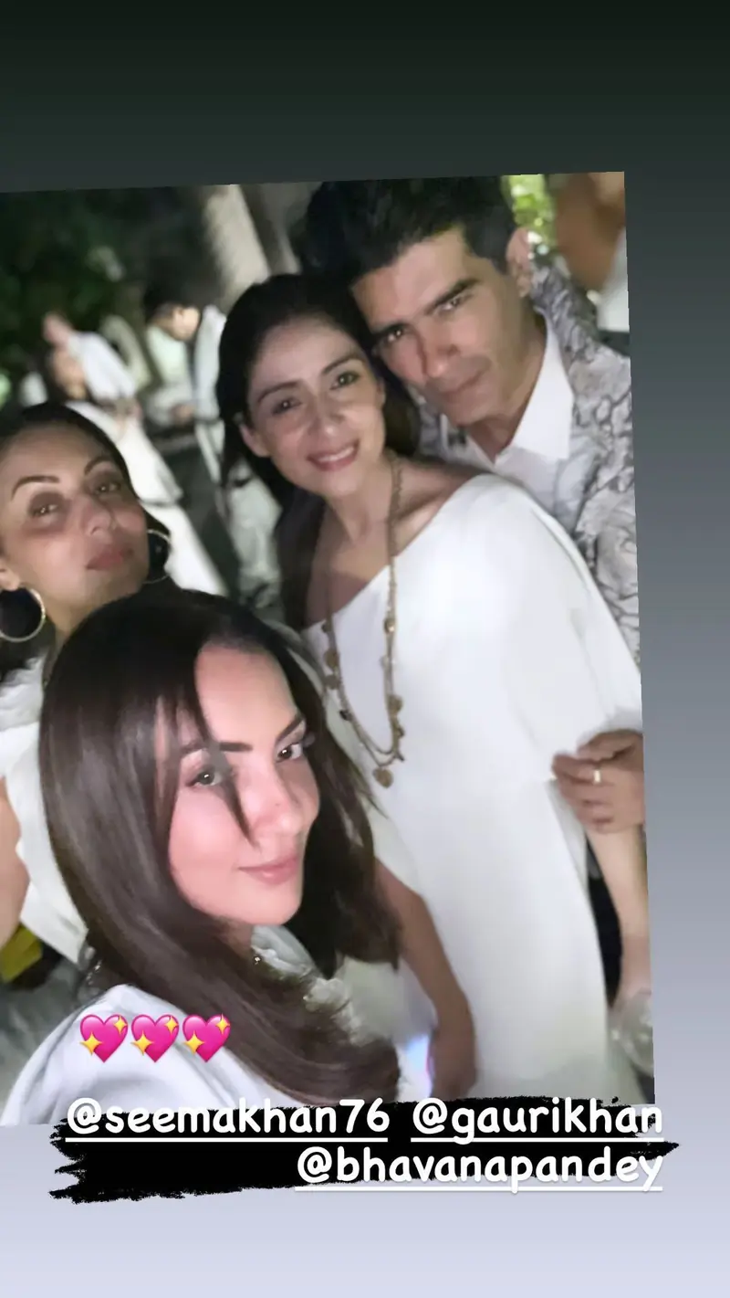 seeema khan, gauri khan, bhavna pandey and manish malhotra