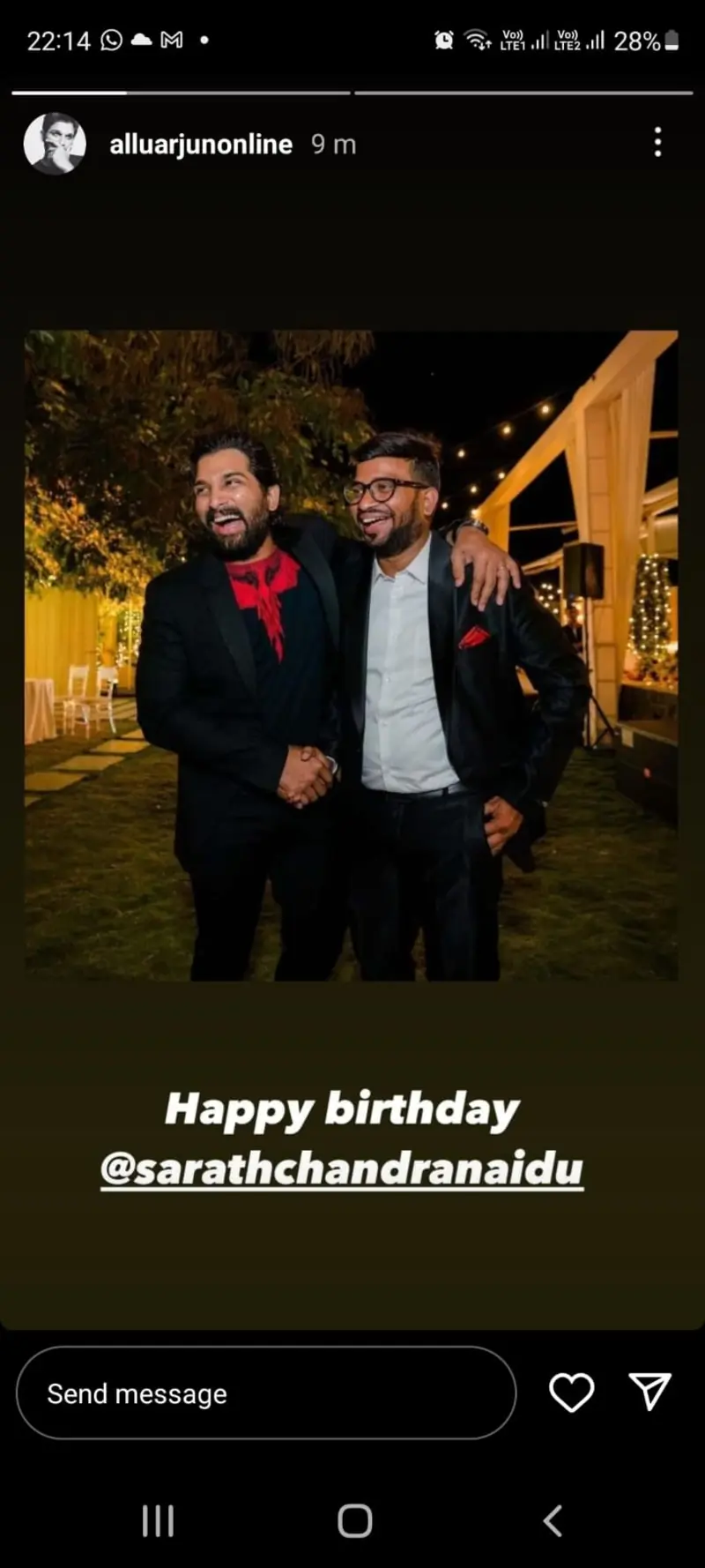 Allu Arjun with Sarath Chandra