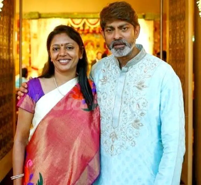 Jagapati Babu with his wife Lakshmi