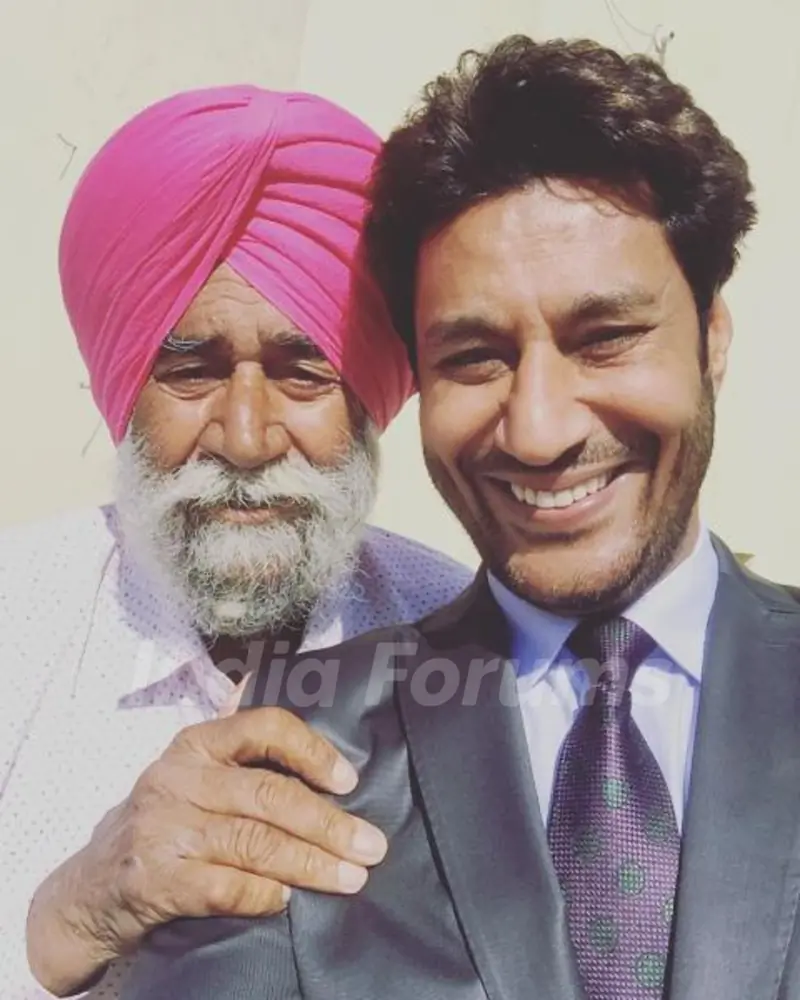 Harbhajan Mann with his father