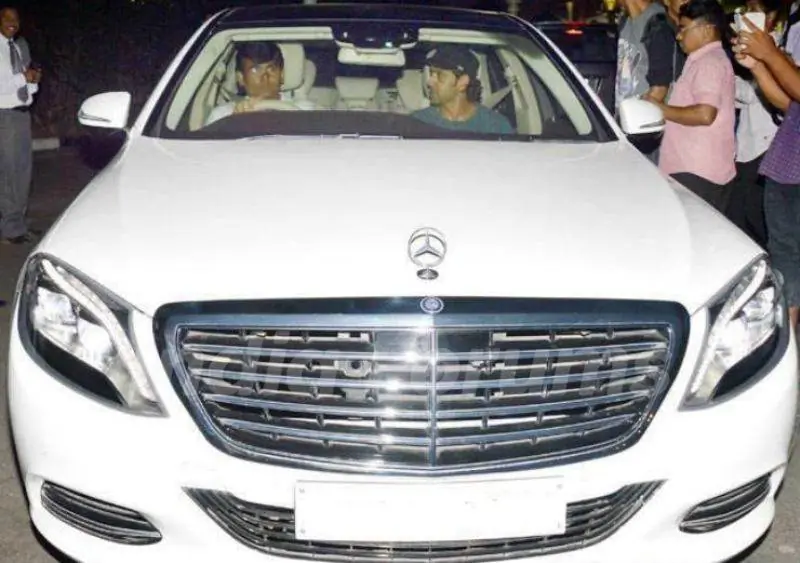 Hrithik Roshan In His Car Mercedes S500