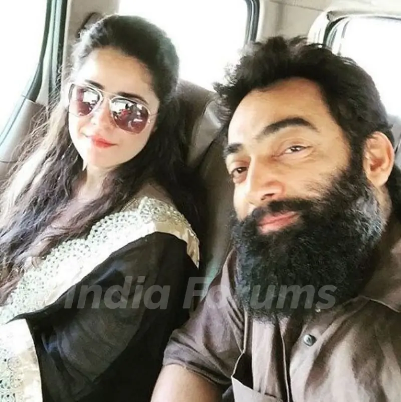 Manav Vij with his wife