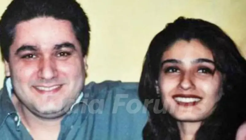 Raveena Tandon with her brother