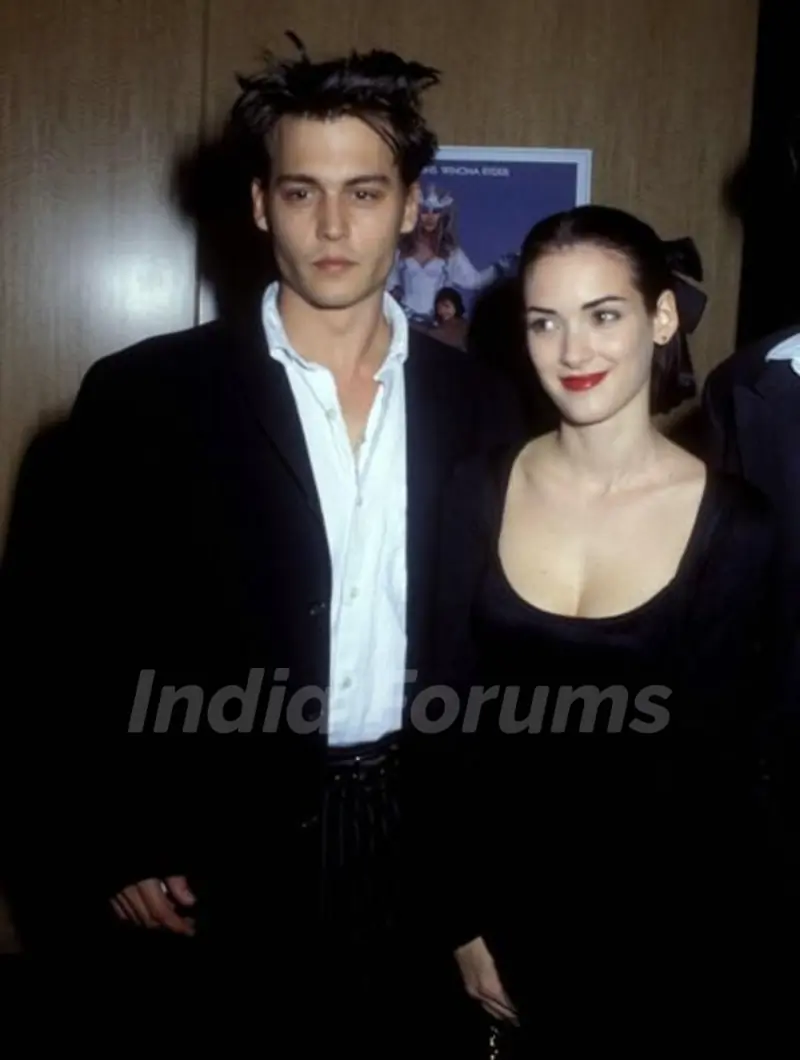 Johnny Depp with his girlfriend Winona Ryder