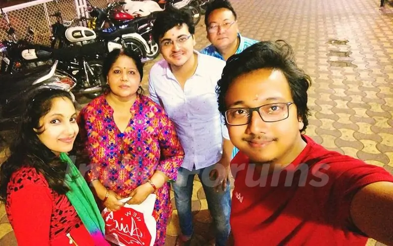 Mohit Sinha with his parents, brother, and wife