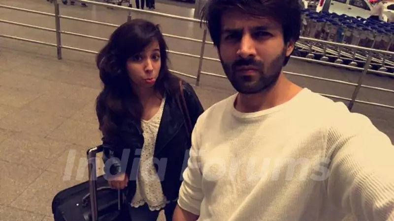 Kartik Aaryan With His Sister