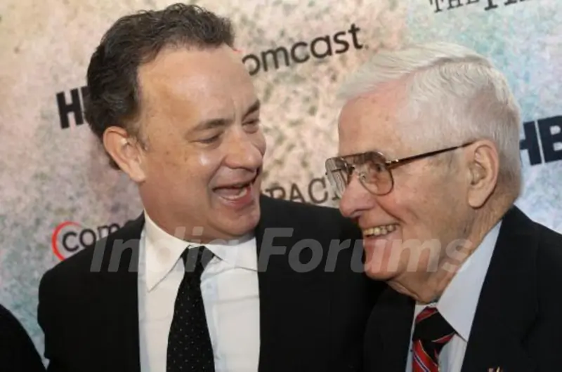 Tom Hanks with his father