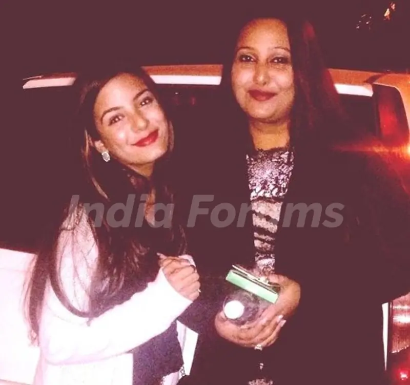 Nikki Sharma with her mother