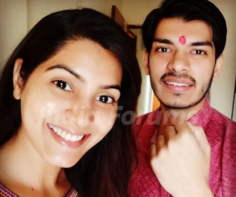 Sangeita Chauhaan with her brother