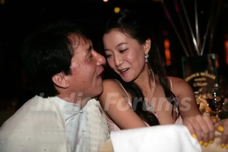Jackie with is wife Joan Lin
