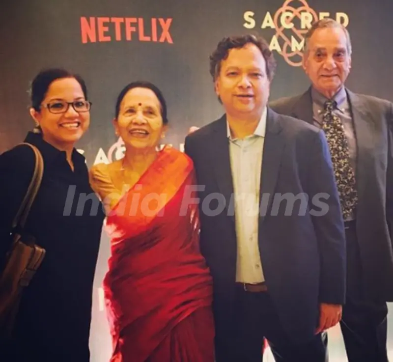 Tanuja Chandra with her family