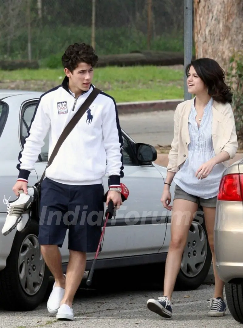 Nick Jonas with Selena Gomez