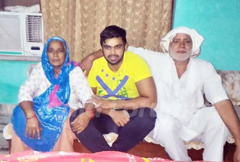 Vivek Suhag with his parents