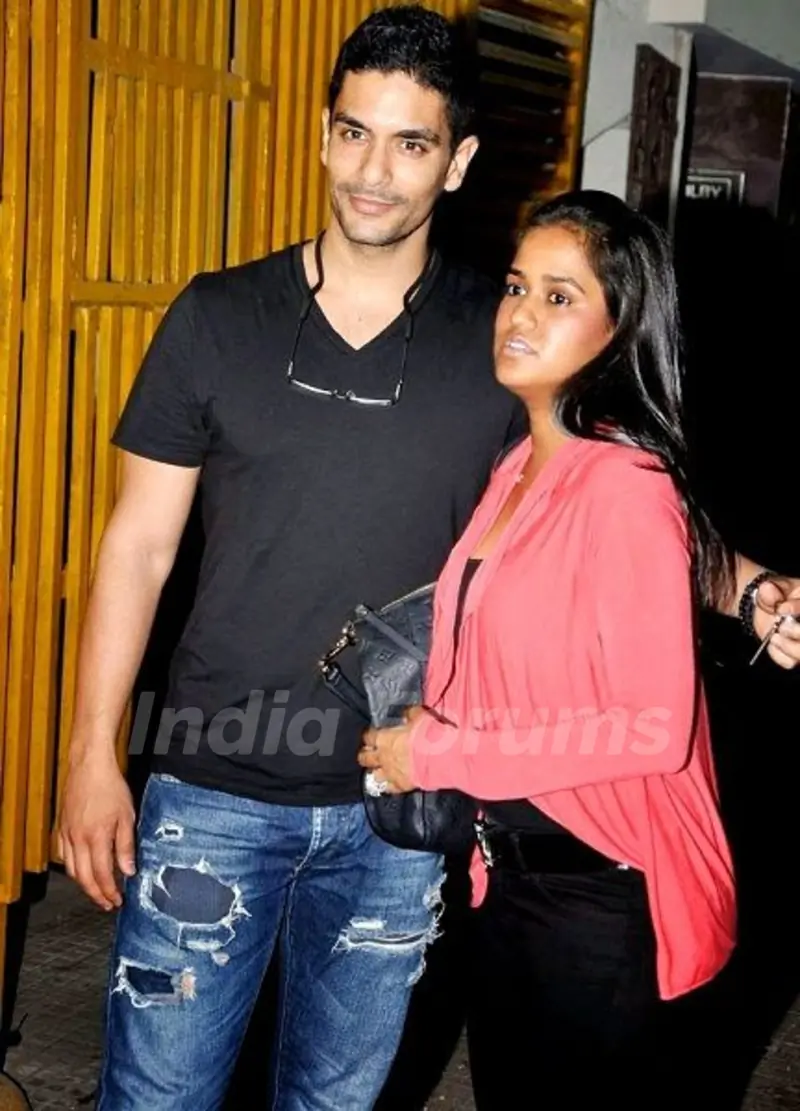 Angad Bedi with Arpita Khan